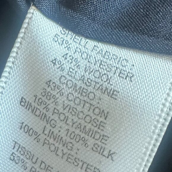 Rebecca Taylor Black Sheath Dress Lace Detail Gold Zip Wool Blend Size 8 Women's - Picture 9 of 10